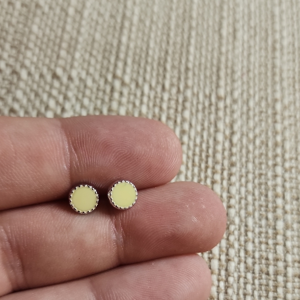 Elegant Yellow Stud Earrings
